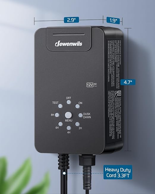 DEWENWILS 60W Low Voltage Landscape Transformer, 120V AC to 12V AC Outdoor - Image 7