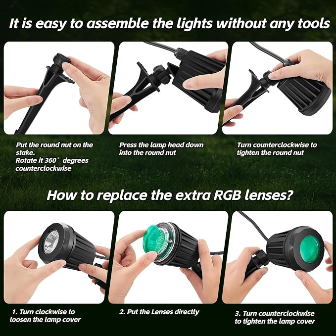 Spotlight Outdoor – 120V Plug-in, 2700K Warm White LED Landscape Spot Lights - Image 9