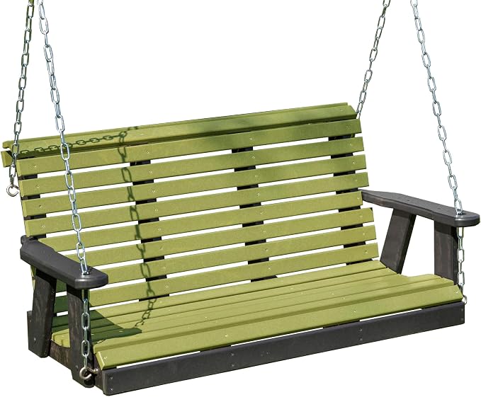Poly Lumber Wood 4FT Porch Swing Amish Craftsmandship Made in USA HDPE by Unknown