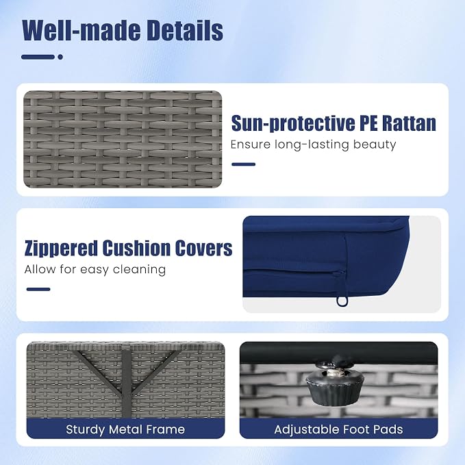 Tangkula Patio Rattan Daybed - Image 9