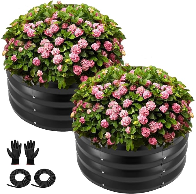 ZXZYHFTY Round Galvanized Raised Garden Bed kit, Round Large Metal Raised - Image 9