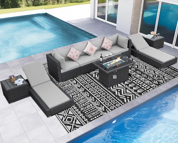 NICESOUL 9 Piece Outdoor Patio Furniture Set - Image 3