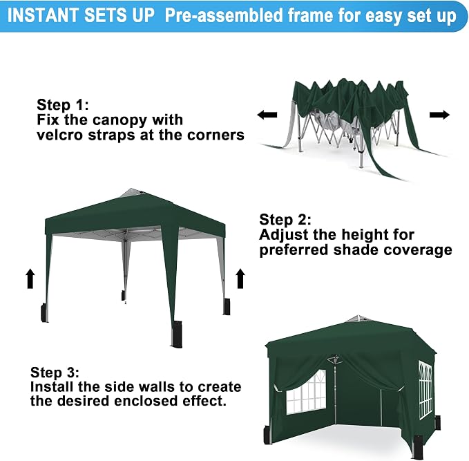 SANWAY 10x10 Pop Up Canopy Tent - Image 5
