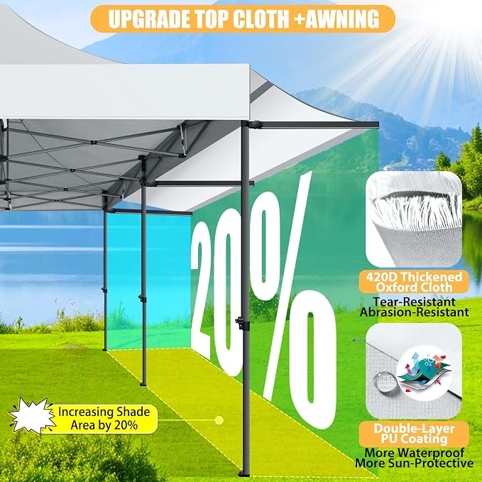 COBIZI 10x20 Pop Up Canopy Tent - Image 2