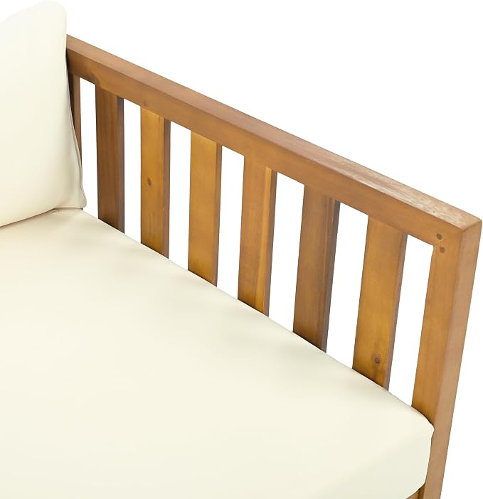 Christopher Knight Home Claremont Outdoor 3 Seater Acacia Wood Daybed - Image 6