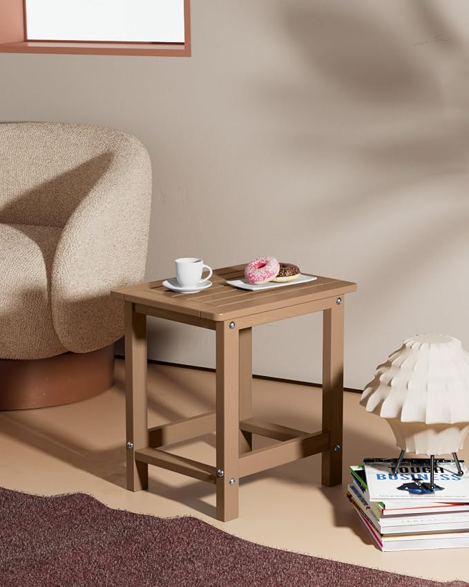 YEFU Outdoor Side Table for Patio: 16" HIPS Weather - Image 2