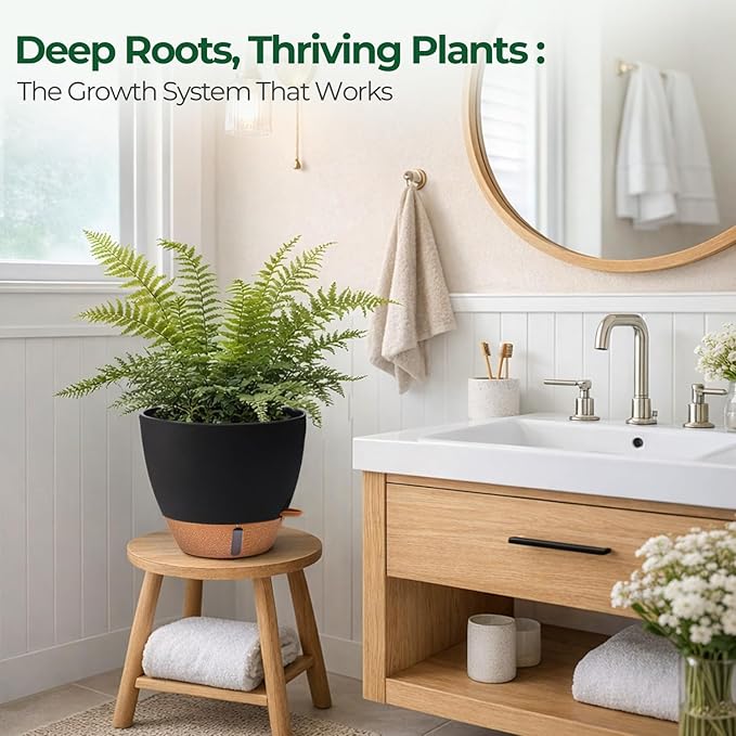 2 Pack 10 Inch Self Watering Pots - Image 8
