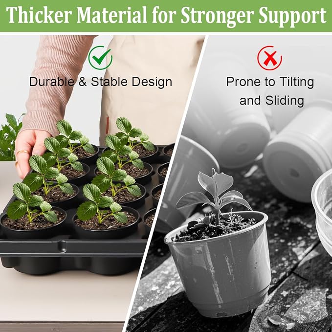 3 Inch Plastic Plant Pots 100 Pcs - Image 5