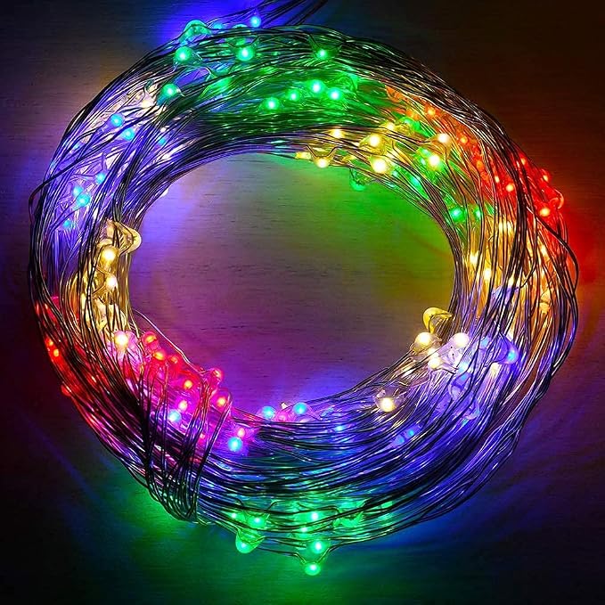 2 Pack Solar Powered Fairy String Lights Outdoor Waterproof 8 Modes Twinkle - Image 3