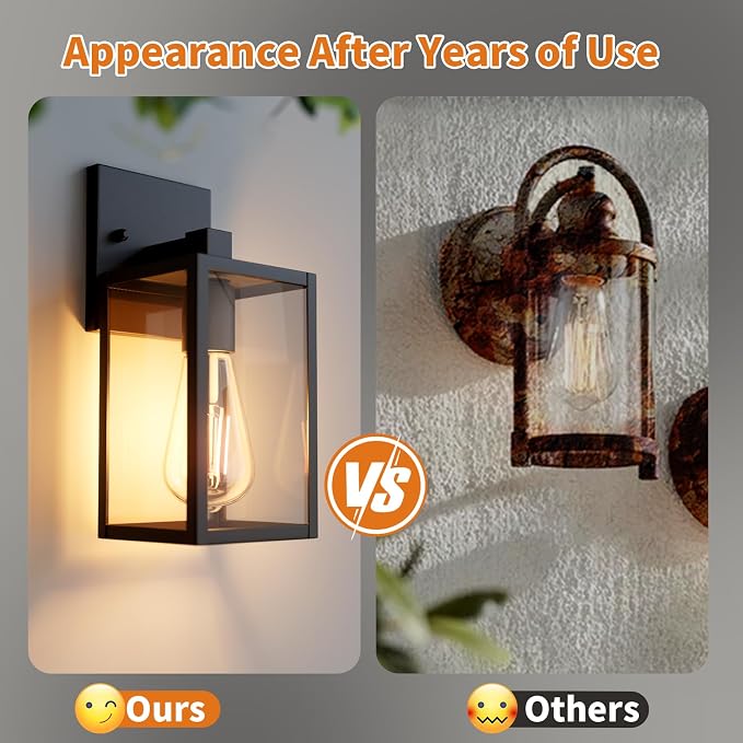 Outdoor Light Fixtures Wall Mount, Waterproof Front Porch Lights, Modern - Image 4