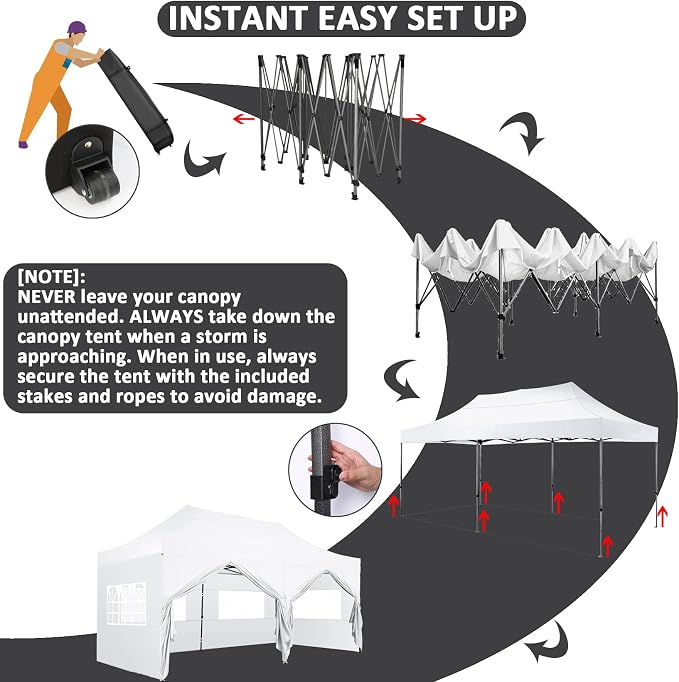 COBIZI 10x20 Pop Up Canopy - Image 5