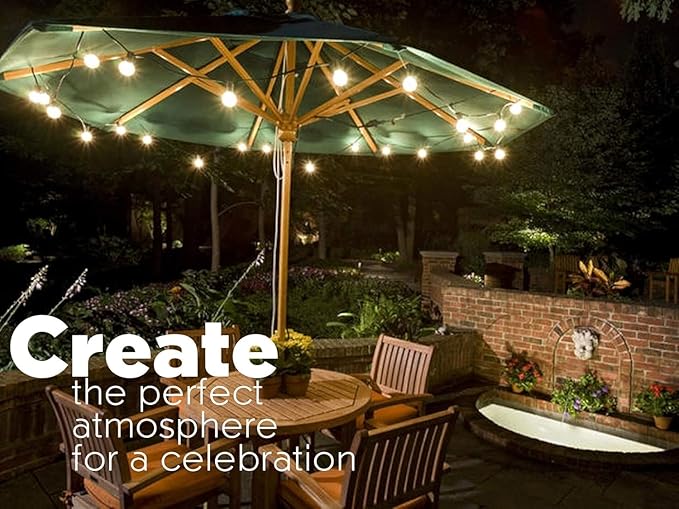 Solar String Lights Waterproof LED Indoor/Outdoor Hanging Umbrella Lights - 27 - Image 2