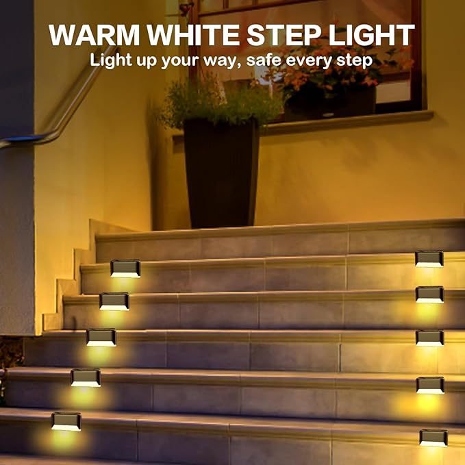 Solar Deck Lights Outdoor, Waterproof LED Solar Lights - Image 2