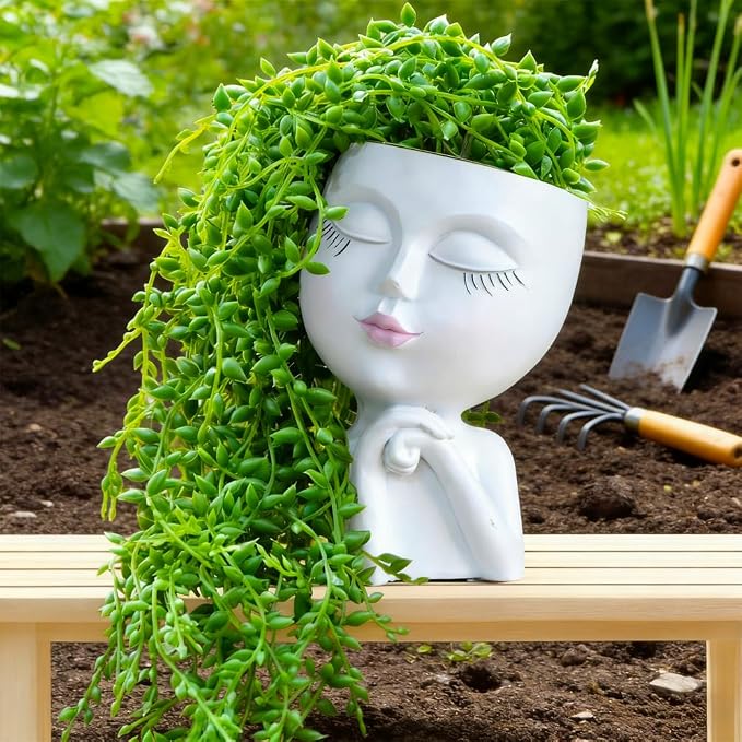 Face Planter, Head Planter, Plant Pots Indoor, Plant Pot - Image 2