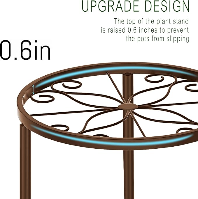 CADANI 5-Pack Metal Plant Stands - Image 4