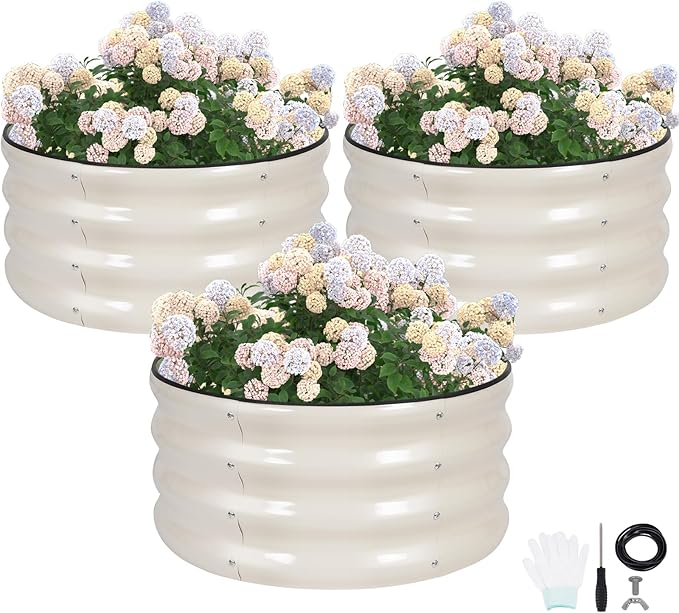 G GOOD GAIN Round Raised Garden Bed by GGOODGAIN