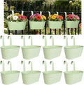Balcony Hanging Planters Flower Pots, Fence Pot Hanging Plant Holders by JOYFERNAL