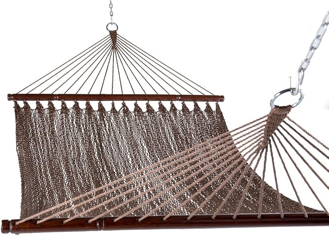 Lazy Daze Hammocks 10.5 FT Double 2 Person Caribbean Rope Hammock, Hand Woven by LazyDazeHammocks