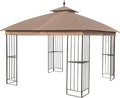 Canopy Top for Garden Treasures 10 ft x 10 ft Brown Metal Square Semi- Gazebo by APEXGARDEN