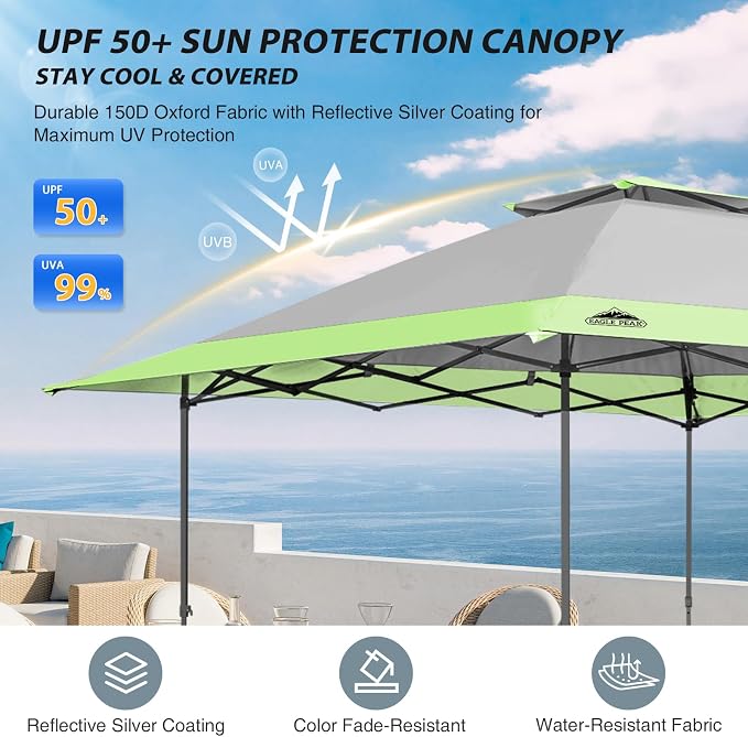 EAGLE PEAK 13x13 Straight Leg Pop Up Canopy Tent Instant Outdoor Canopy Easy - Image 4