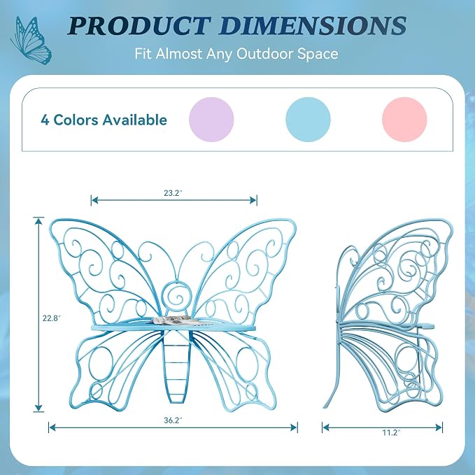36 Inch Outdoor Bench, Cute Garden Bench - Image 2