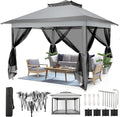 COBIZI 11x11 Pop Up Gazebo Canopy Tent Easy Up Outdoor Gazebo Waterproof by COBIZI