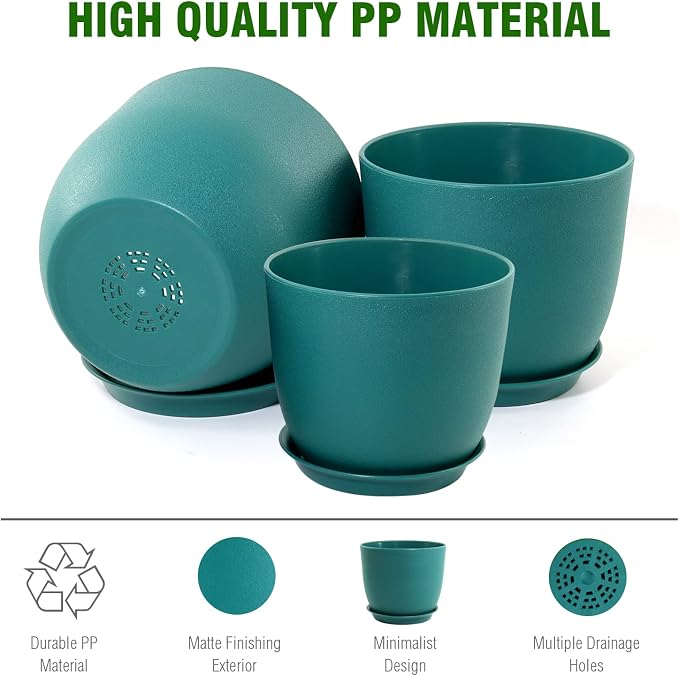 Large Flower Pots 12/10/9 inch, Plant Pots - Image 4