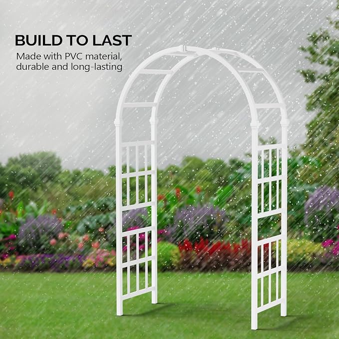 Outvita PVC Garden Arbor, Arch Trellis - Image 8