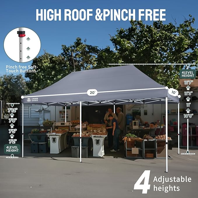 CROWN SHADES 10x20 Pop Up Canopy Tent - Image 2