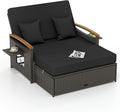 Tangkula Patio Rattan Daybed by TANGKULA