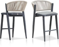 PURPLE LEAF Counter Height Bar Stool Set of 2 Patio Bar Stools Modern Bar by PURPLELEAF