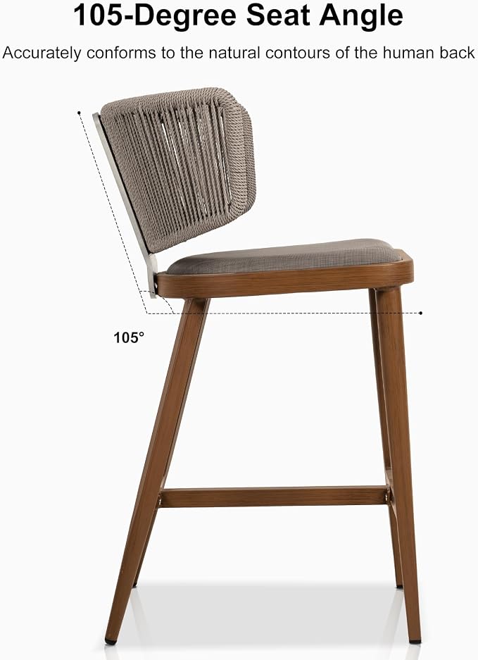 PURPLE LEAF Outdoor Counter Height Stools Set - Image 6