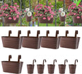 HowRU Metal Iron Flower Pots for Railing Fence Hanging Bucket Pots and Hanging by HowRU