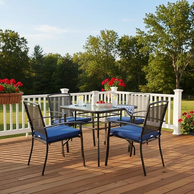 Tangkula 32" Square Outdoor Dining Table - Image 5