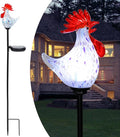 Afirst Decorative Solar Lights Outdoor Solar Rooster Stake Lights Hand Blown by Afirst