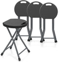 GYMAX Folding Stool, 18in Portable Collapsible Bar Stool by GYMAX