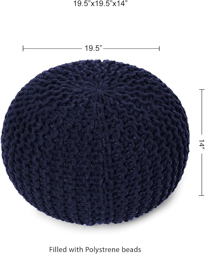 REDEARTH · Round Pouf Foot Stool Bean Bag Ottoman - Image 3