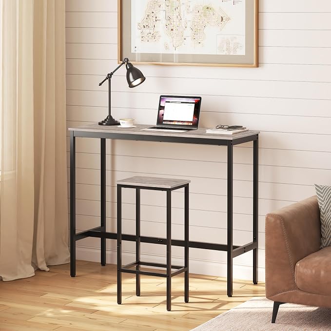 Set of 2 Bar Stools, 29.5" Tall Counter Bar Stools, Kitchen Breakfast Bar Chairs - Image 2