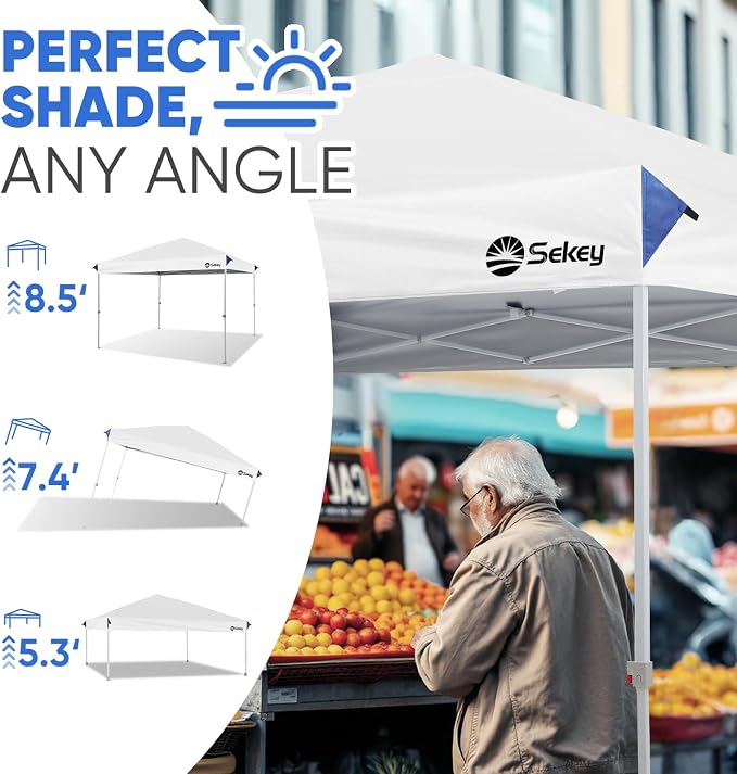 Sekey 10x10 Pop Up Canopy with One Push Setup-Easy Up Canopy with 99% UV - Image 5