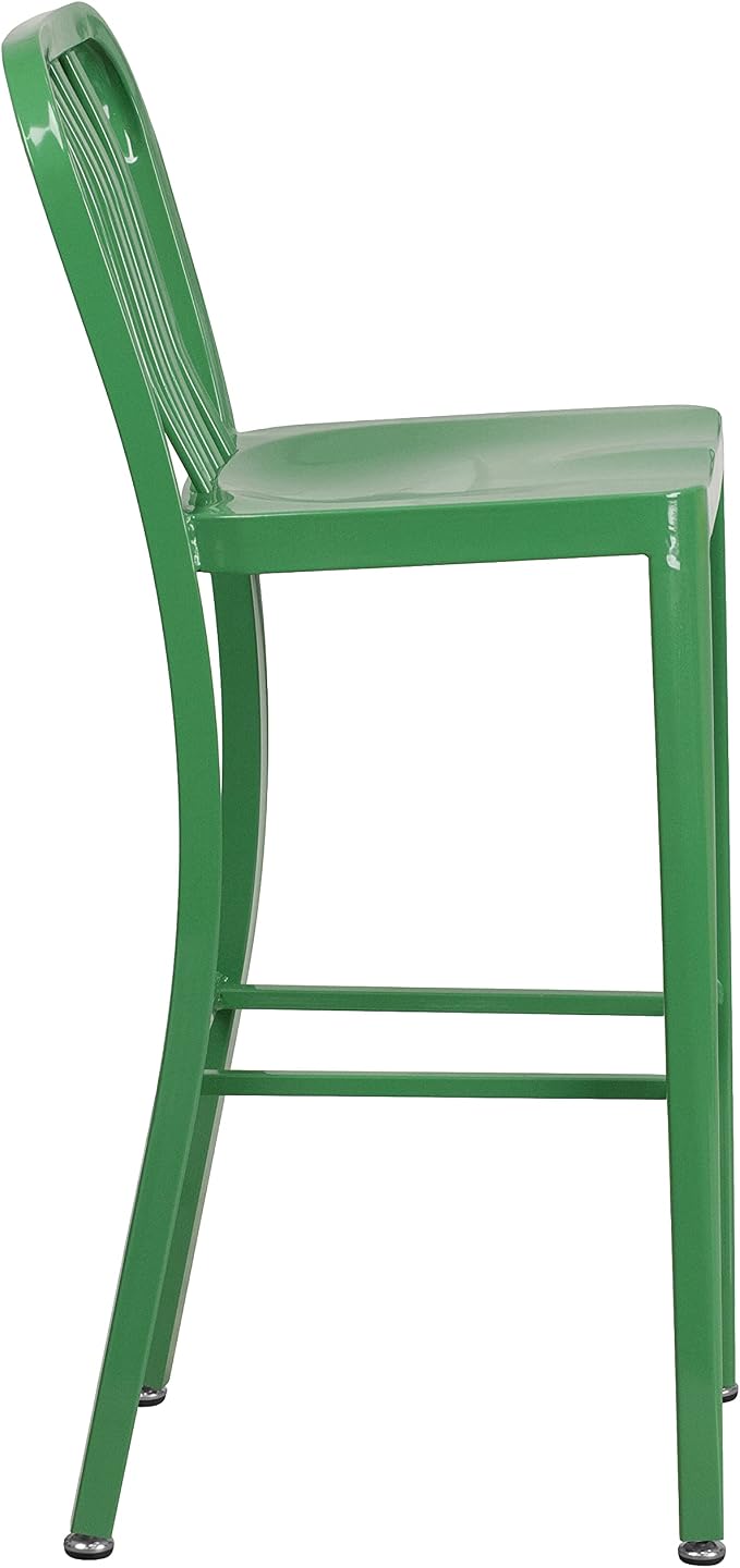 Flash Furniture Gael Commercial Grade 2 Pack 30" High Green Metal - Image 7