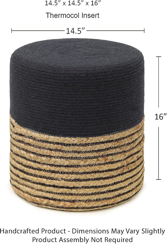 REDEARTH · Cylindrical Pouf Ottoman - Image 3