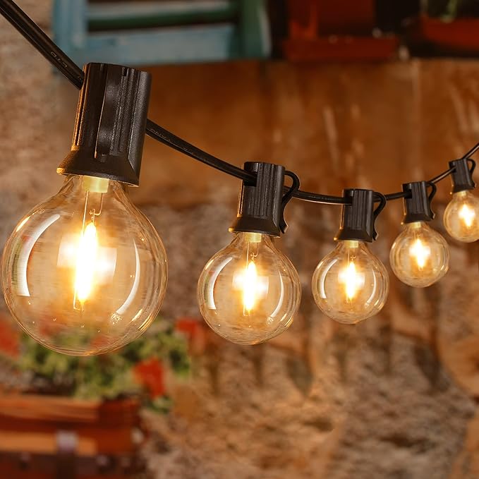Ollny 100FT Outdoor String Lights, Waterproof Connectable Shatterproof Outside by Ollny