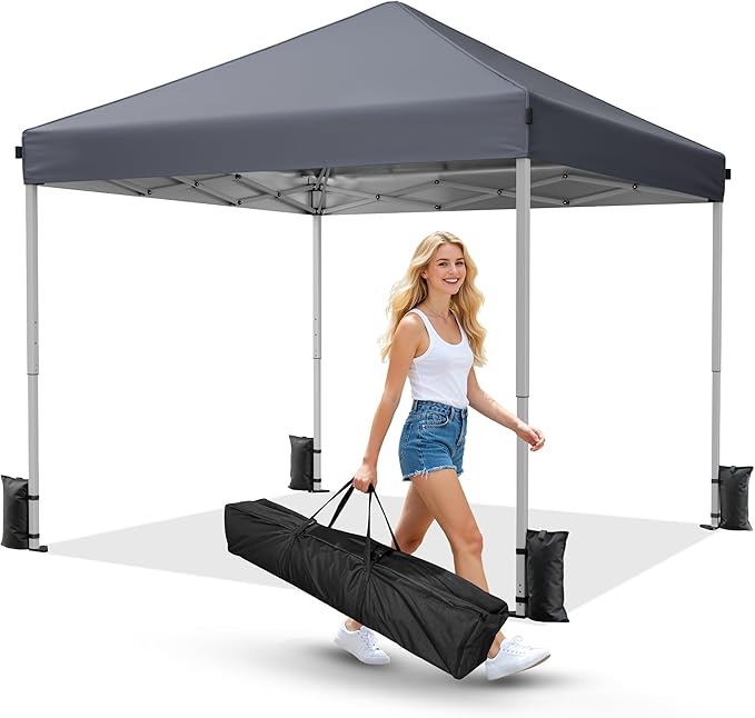 10x10 Pop Up Canopy Tent, Instant Setup Portable Canopy by Driftalia