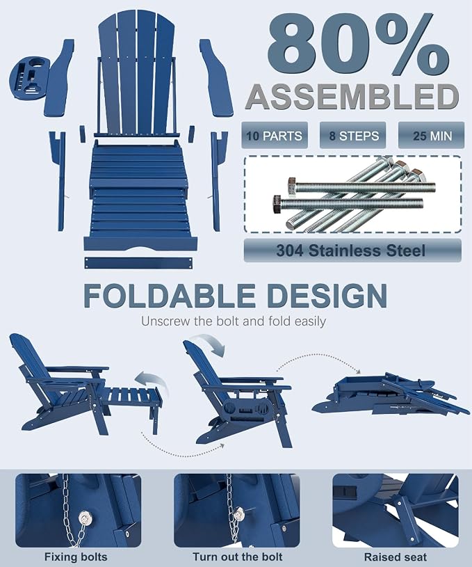 Adjustable Adirondack Chair - Image 7