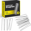 HongWay 300 Pack Landscape Staples 6 Inch, Galvanized Garden Staples Pins by HongWay