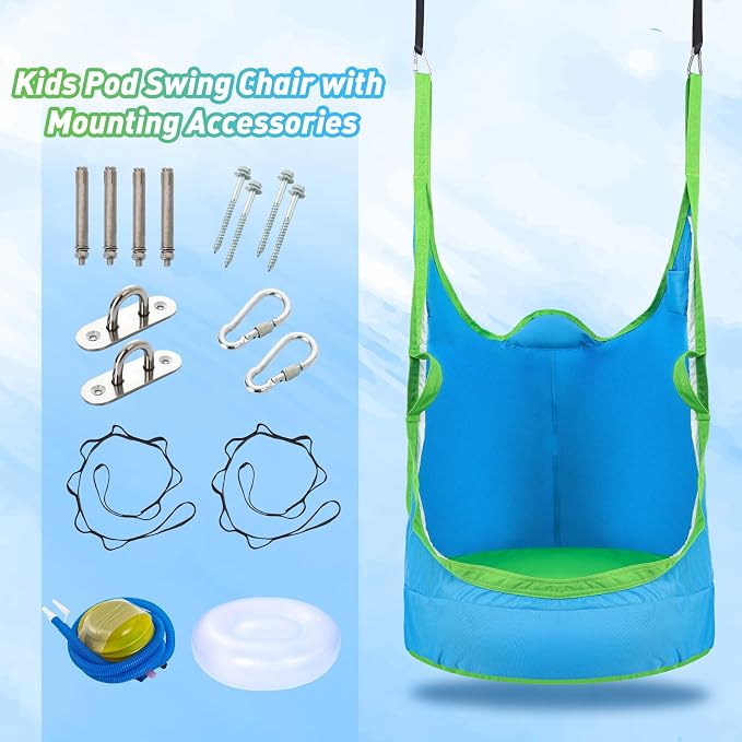 Upgraded Kids Pod Swing Chair, Child Hanging Hammock Chair - Image 7