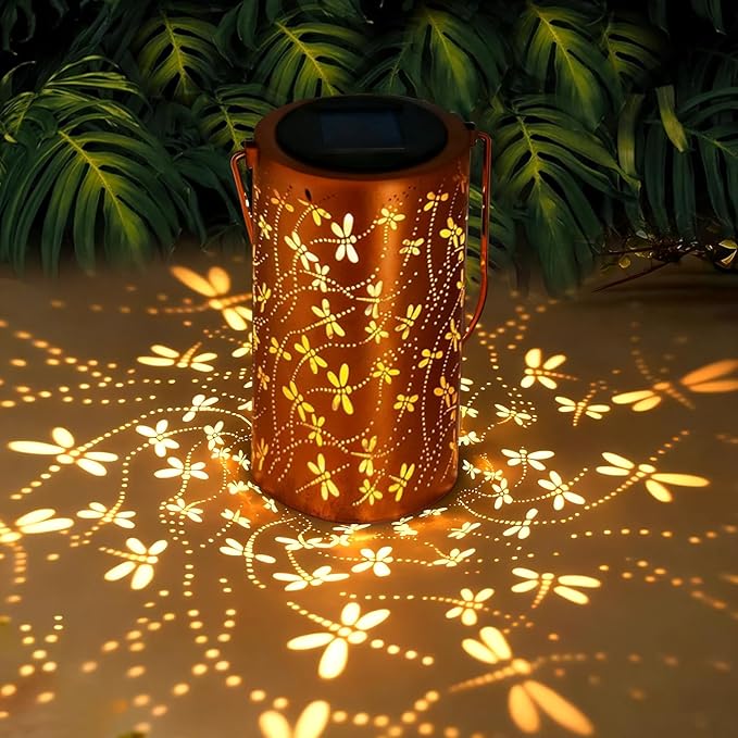 Dragonfly Solar Lanterns Outdoor Waterproof Hanging Lights, Dragonfly Gifts by BSGlobal