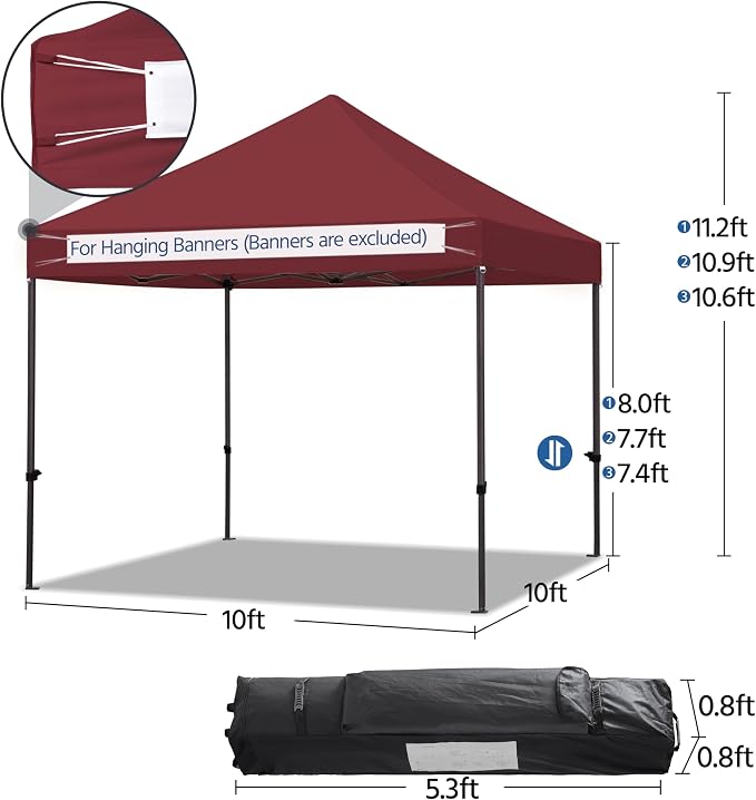 Yaheetech Canopy Tent, Commercial Instant Heavy Duty Canopy, 500D Waterproof - Image 5