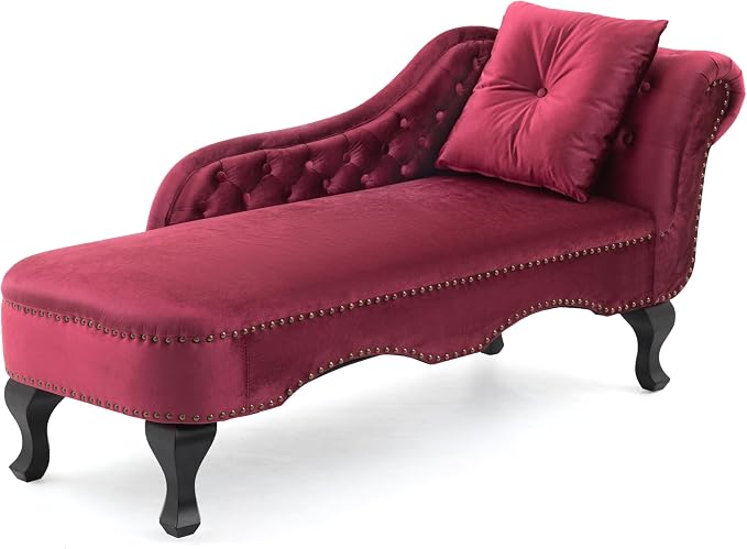 Merax 62'' Velvet Chaise Lounge Indoor - Image 7