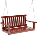 Outdoor Wooden Porch Swing 4Ft Patio Porch Swing Bench 800 LBS Load-Bearing by FDW